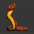 snake cobra venomous snake python reptile cold-blooded animal reptile 3d model