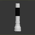 Durable Modern Flashlight With Metal Body And Black Rubber Grip