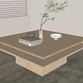 Modern Coffee Table Modern Square Coffee Table Wooden Coffee Table 3d model