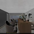 Modern Hair Beauty Salon Interior With Arched Wooden Decor Round Mirrors Chandeliers And Hairdressing Chairs