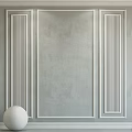Modern Gray Wall Paneling With Textured Surface And Decorative Vertical Strips