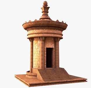 Mini Ancient Temple 3d model