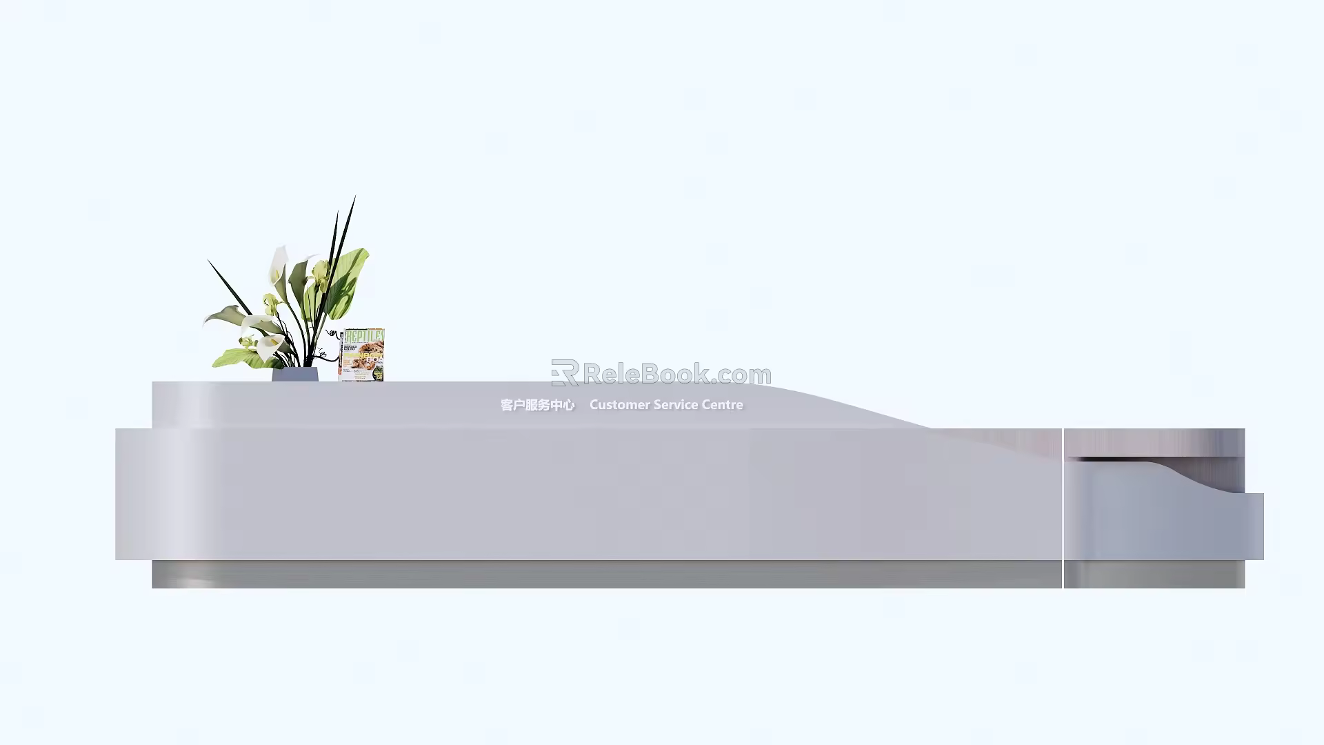 Modern reception desk 3d model
