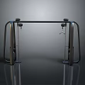 Home Fitness Double Bar Training Rack With Metal Frame And Chain Handles