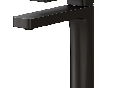 Modern Black Faucet With Sleek Metal Design And Tall Contemporary Body 3d model