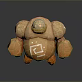 Chubby Stone Game and Movie Character With Rounded Body And White Belly Symbol
