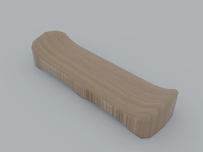 Wooden Curved Garden Ornament Natural Style Decorative Piece For Outdoor Spaces 3d model
