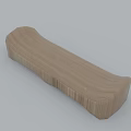 Wooden Curved Garden Ornament Natural Style Decorative Piece For Outdoor Spaces