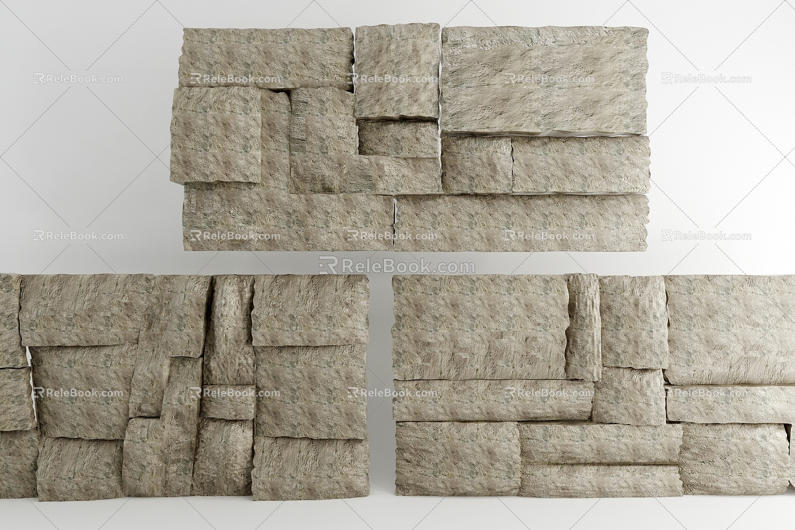 Stone wall 3d model