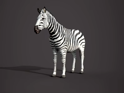 Modern Zebra Modern Realistic Animal Reptile Zebra 3d model