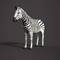 Modern Zebra Modern Realistic Animal Reptile Zebra 3d model