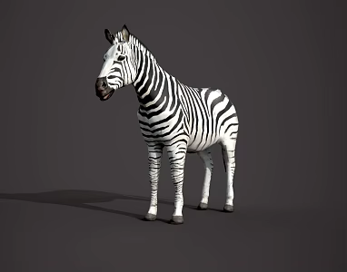 Modern Zebra Modern Realistic Animal Reptile Zebra 3d model