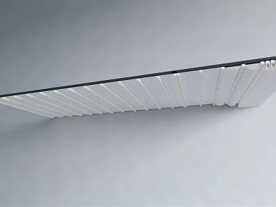 White Folding Awning With Black Edges Modern Design For Outdoor Use 3d model