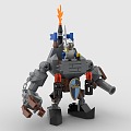 LEGO toy building blocks war machine robot fighting machine 3d model