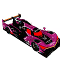 Pink Acura Race Car Featuring Number 60 And Sponsor Logos