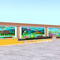 Colorful Mural Decorated Tree Pit Design With Plants And Animal Patterns In Outdoor Square