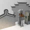 Traditional Chinese Building Exterior Wall Features Decorative Eaves Gray Tiles And Brick Walls