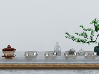 New Chinese Tea Set 3d model