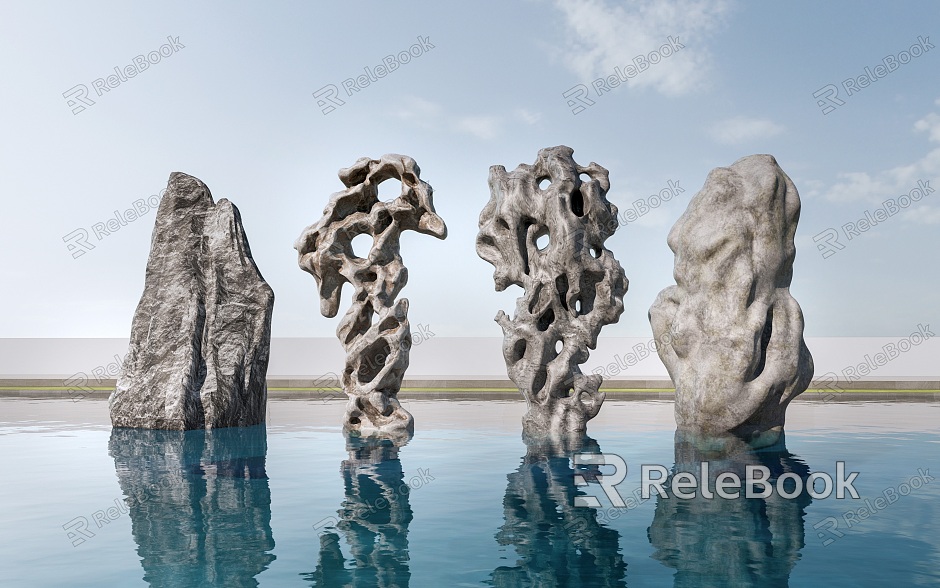 Modern Landscape Stone Art Stone Sketch Courtyard Stone model