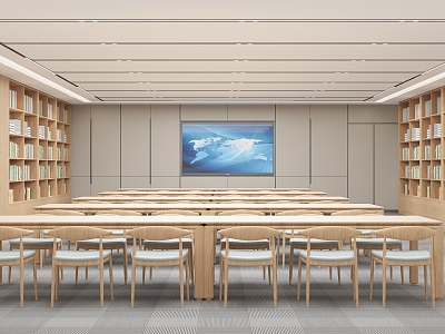 Modern Reading Room Famous Reading Room Reading Room Reading Room 3d model