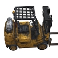 Forklift Transport Forklift Tractor Earth Cattle Tool Vehicle Low Face Number Low Model Simple Model Game Sub-era Film and Television Level Super Realistic High Precision 3d model