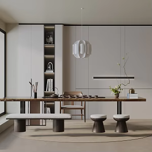 Modern table combination 3d model