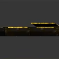 Two Black Boxes With Yellow Gray Textured Lids And Stylish Surface Patterns