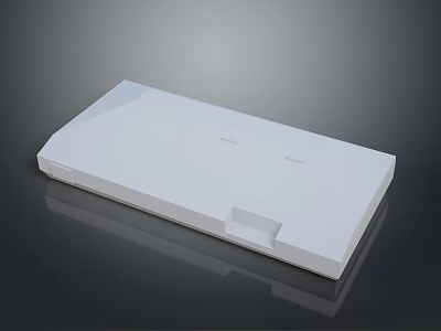 White Modern Electronic Appliance With Sleek Flat Surface And Functional Design 3d model