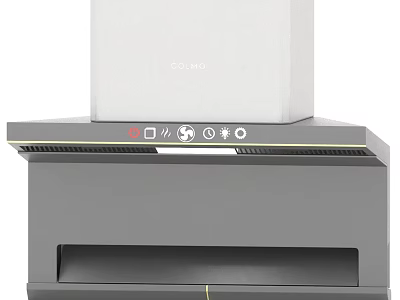 Modern Stainless Steel Range Hood With Control Panel For Kitchen Use 3d model