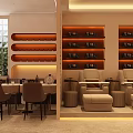 Elegant Beauty Hair Salon Interior With Comfortable Chairs And Stylish Decorative Shelves
