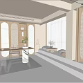 Modern Office Open Layout With Sofa Coffee Table Green Plants Bookshelf And Natural Light Through Large Windows