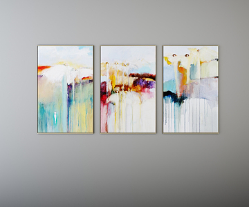 Modern abstract painting 3d model