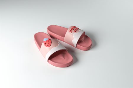 Modern slippers 3d model