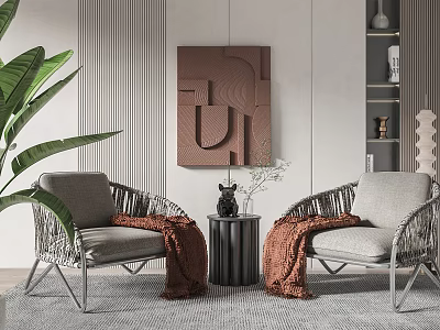 Modern leisure sofa combination leisure chair 3d model