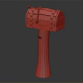 Wooden Mailbox With Metal Straps Red Ribbon Key And Mossy Tree Trunk Post