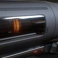 Futuristic Silver High Tech Weapon Featuring Glowing Window Support Structure And Cables 3d model
