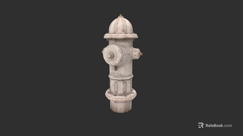 Road Infrastructure Vintage Fire Hydrant with Dome Top and Side Valves 3d model 