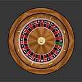 Classic Wooden Roulette Wheel With Red Black Green Number Layout And Smooth Design