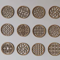 Chinese-style solid wood openwork window hollow lattice window 3d model
