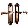 Golden Door Handles With Ornate Carvings For Elegant Home Decoration