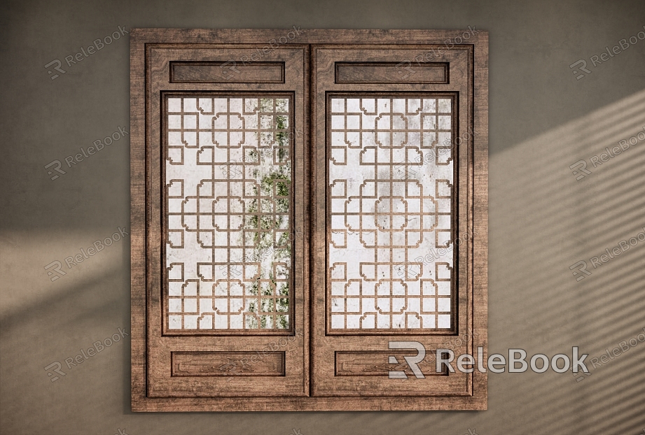 New Chinese-style openwork window New Chinese-style openwork window Chinese-style old wooden window Chinese-style carved wooden window model