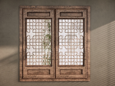 New Chinese-style openwork window New Chinese-style openwork window Chinese-style old wooden window Chinese-style carved wooden window model