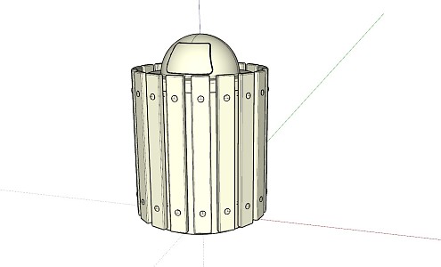 Modern trash can 3d model