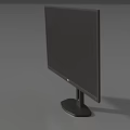 Modern Black Desktop Computer Monitor With Sleek Design And Stable Base