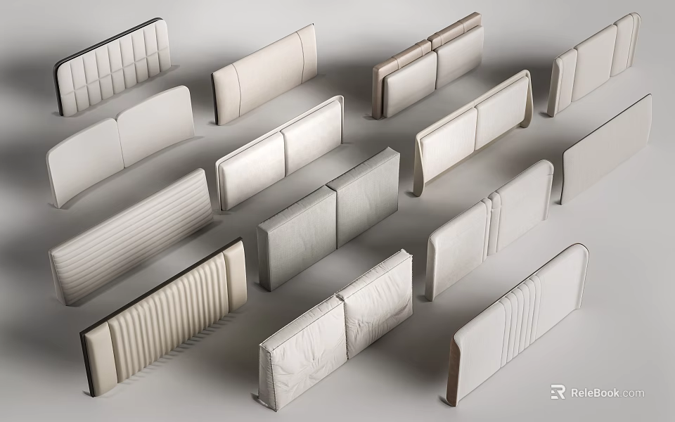 Decorative Wall Panel Set With Various Textured Designs And Modern Styles 3d model 
