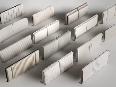 Decorative Wall Panel Set With Various Textured Designs And Modern Styles 3d model