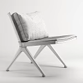Black Leather Leisure Chair With Padded Backrest And Wooden Legs Design