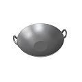Durable Iron Wok With Two Side Handles For Home Cooking Use 3d model