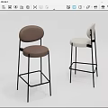 Modern Bar Stool Bar Stool 3d model