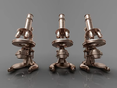 Modern Microscope Decoration 3d model